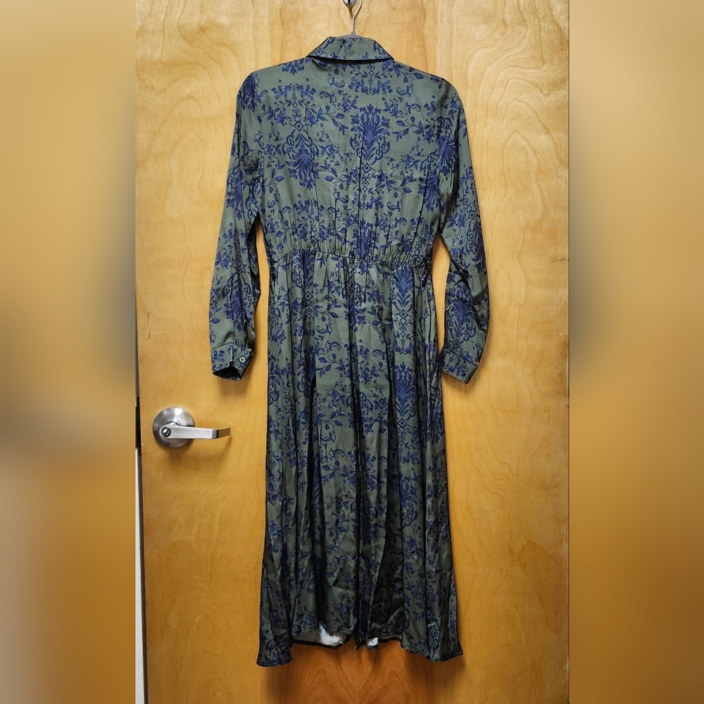 Lola Made in Italy Size S Silk Blend Midi/ Maxi Dress EUC Bohemian - Picture 2 of 11